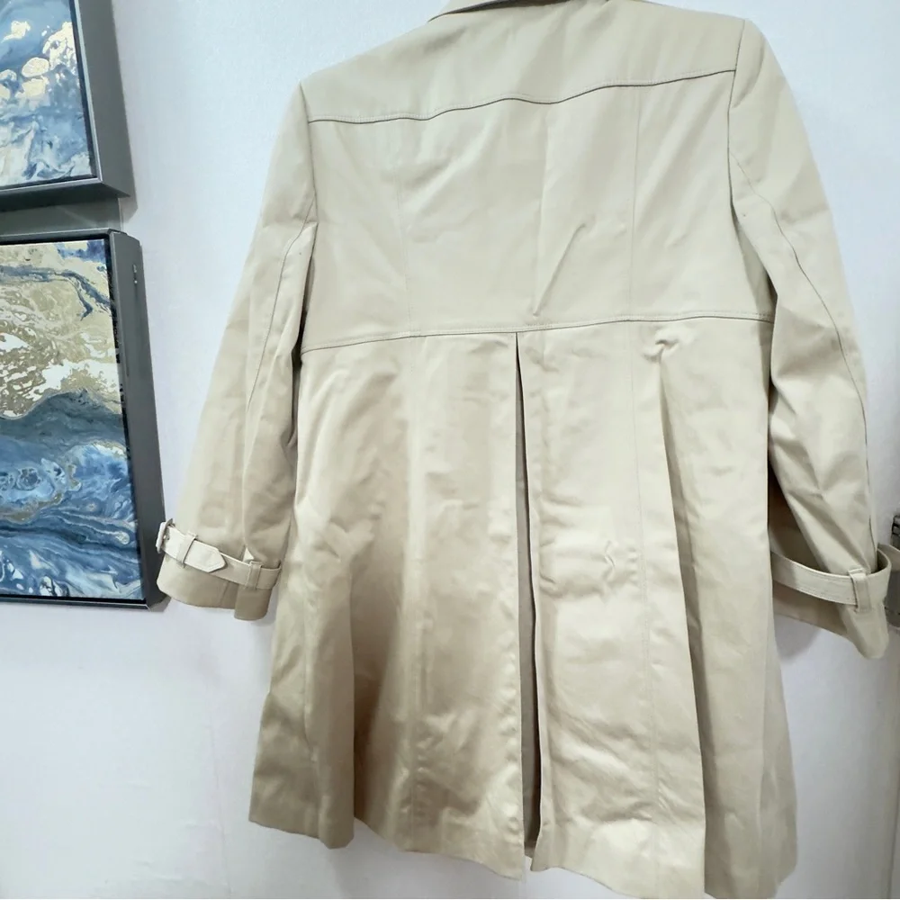 Burberry London Classic Beige Trench Coat Women US 8 Double Breasted - Picture 9 of 14